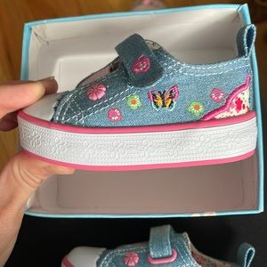 Size 2 denim sneakers